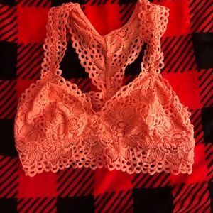 coral pink bra